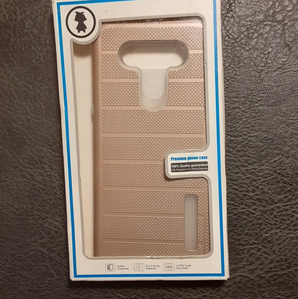 LG K51 Rose Gold Brushed Line Textured Case